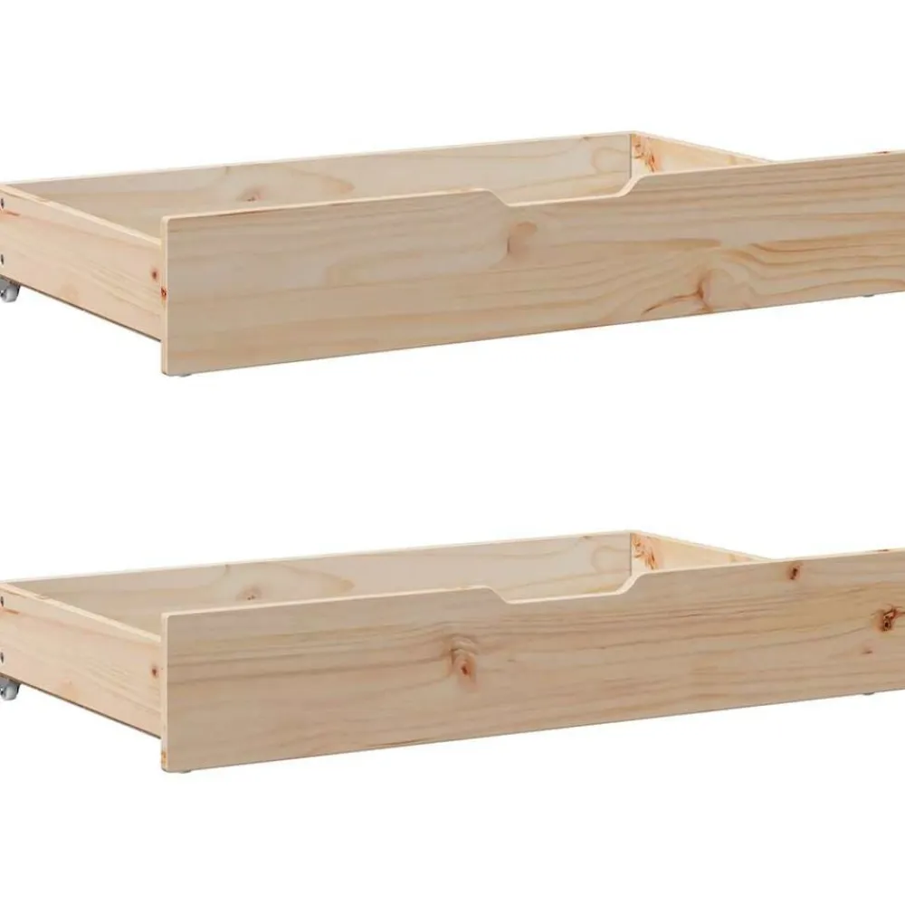 vidaXL Sofá cama nido con cajones sin colchón 90x200 cm Natural Clearance