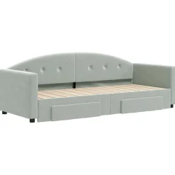 vidaXL Camas Y Accesorios-Sofá cama nido con cajones terciopelo 80x200 cm