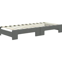 vidaXL Sofá cama nido con colchón tela 80x200 cm Gris oscuro Discount