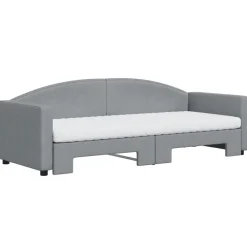 vidaXL Camas Y Accesorios-Sofá cama nido con colchón tela 80x200 cm