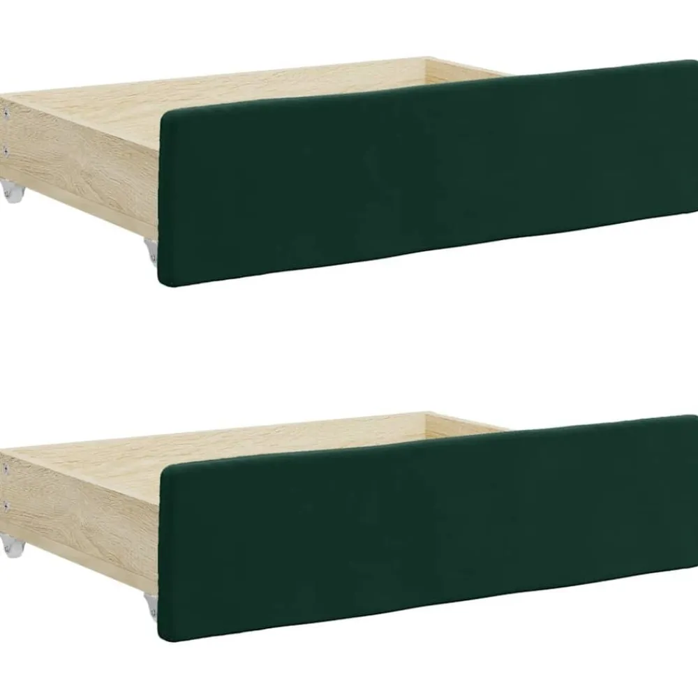 vidaXL Camas Y Accesorios-Sofá cama nido con cajones terciopelo 80x200 cm