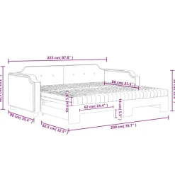 vidaXL Sofá cama nido con colchón tela 80x200 cm Gris oscuro Hot
