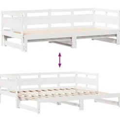 vidaXL Camas Y Accesorios-Sofá cama nido con cajones sin colchón 90x200 cm