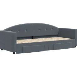 vidaXL Camas Y Accesorios-Sofá cama nido con cajones terciopelo 80x200 cm