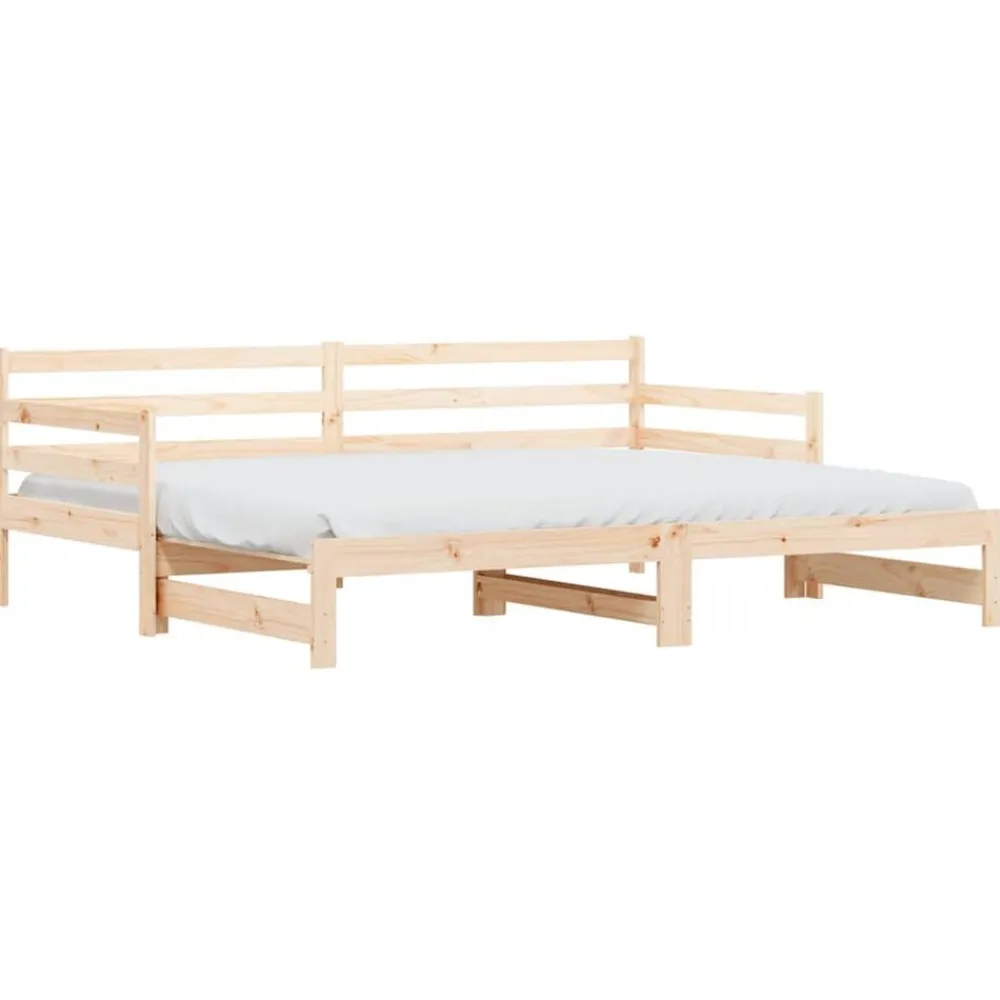 vidaXL Sofá cama nido madera maciza de pino 90x200 cm Natural Online