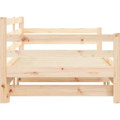 vidaXL Sofá cama nido madera maciza de pino 90x200 cm Natural Online