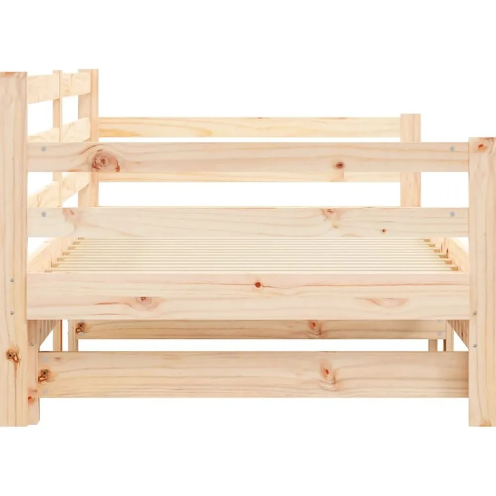 vidaXL Sofá cama nido madera maciza de pino 90x200 cm Natural Online