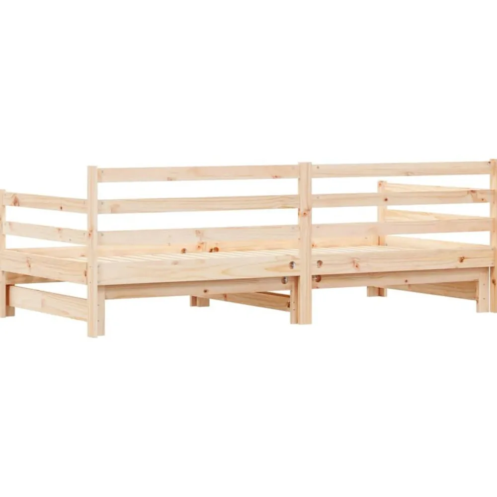 vidaXL Sofá cama nido madera maciza de pino 90x200 cm Natural Online
