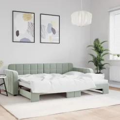 vidaXL Camas Y Accesorios-Sofá cama nido terciopelo 80x200 cm