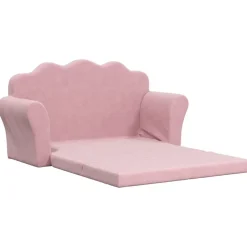 Niños vidaXL Mobiliario Para Bebés Y Niños Pequeños-Sofá cama para niños de 2 plazas felpa suave