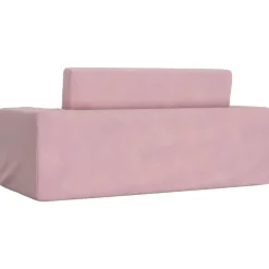 vidaXL Sofá cama para niños de 2 plazas felpa suave Rosa Best