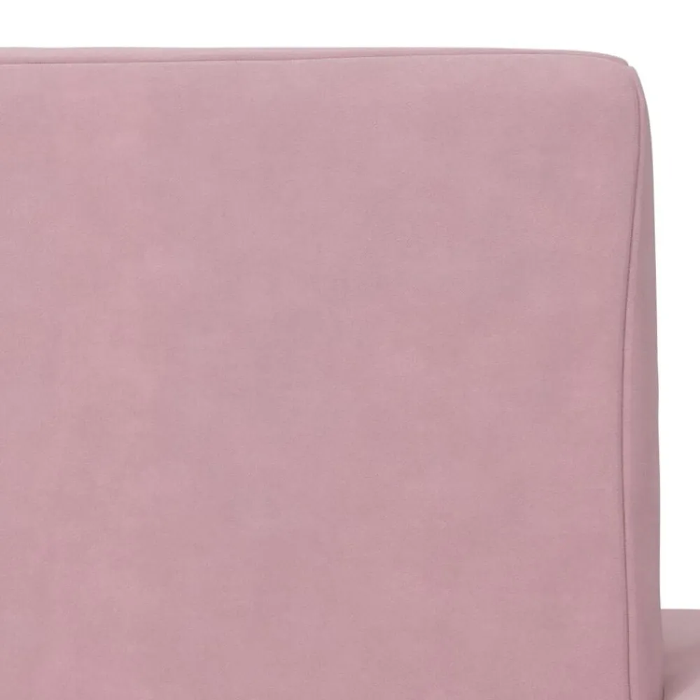 vidaXL Sofá cama para niños de 2 plazas felpa suave Rosa Best