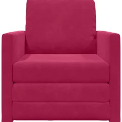 vidaXL Sofá cama Rojo vino 74 x 77 x 81 cm Terciopelo Rojo vino tinto Hot