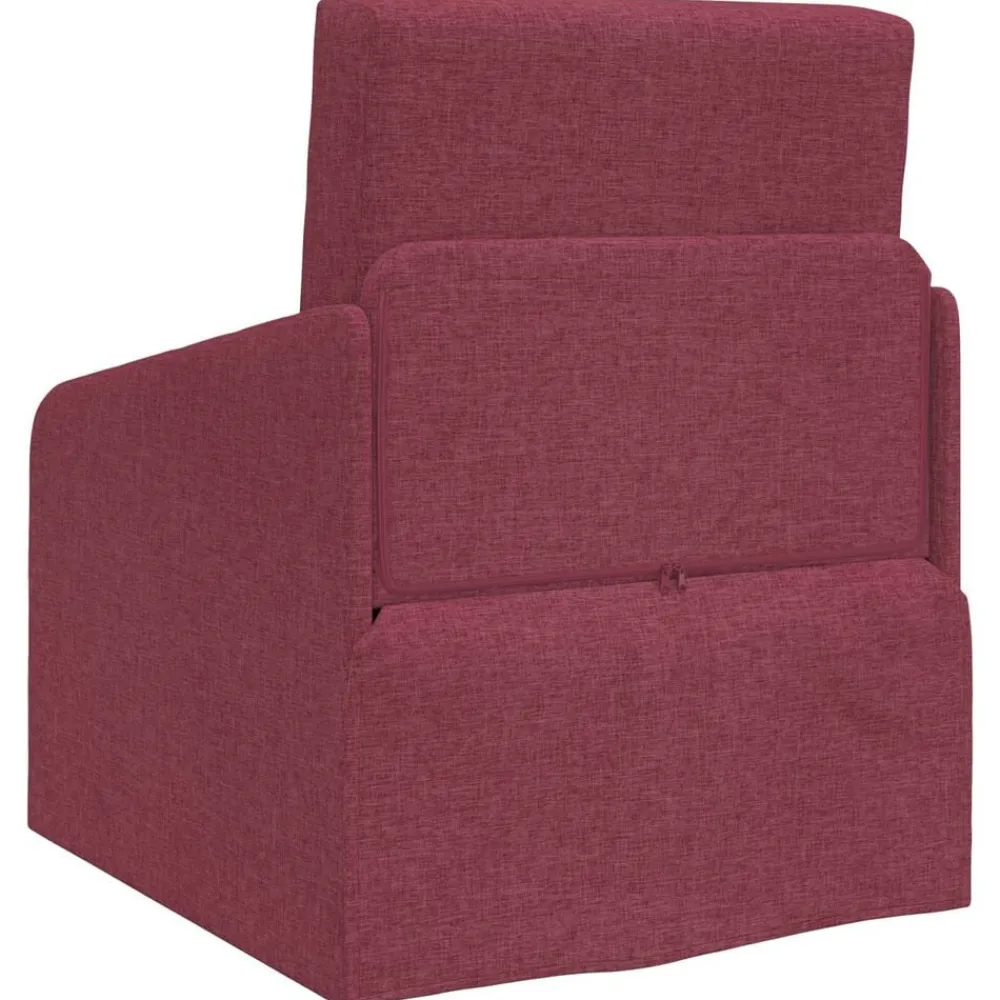 vidaXL Sofás-Sofá cama Rojo vino 65 x 80 x 83 cm tela