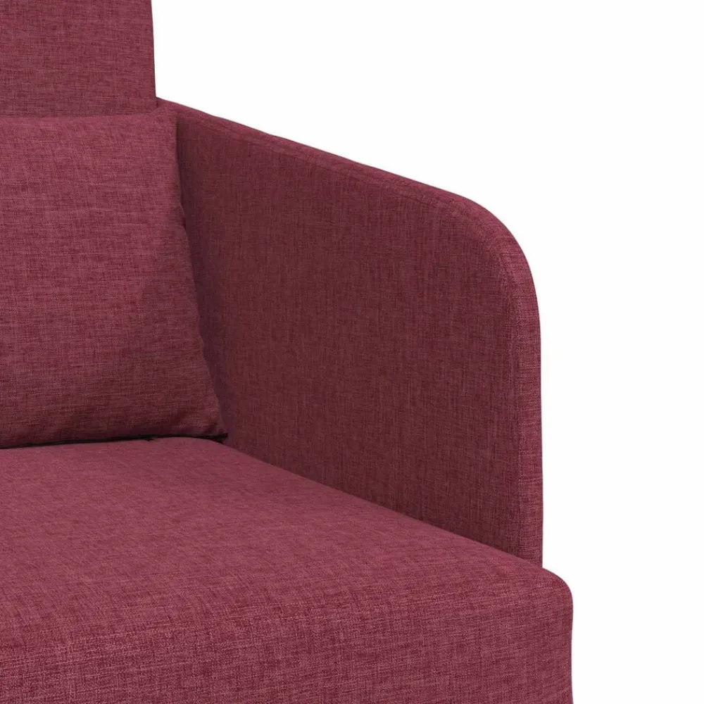 vidaXL Sofás-Sofá cama Rojo vino 65 x 80 x 83 cm tela