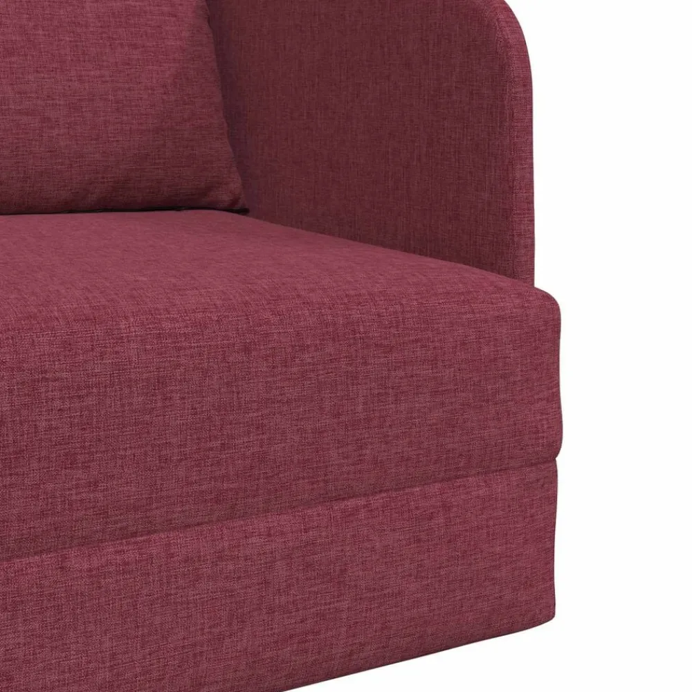 vidaXL Sofás-Sofá cama Rojo vino 65 x 80 x 83 cm tela