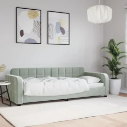 vidaXL Camas Y Accesorios-Sofá cama sin colchón terciopelo 80x200 cm