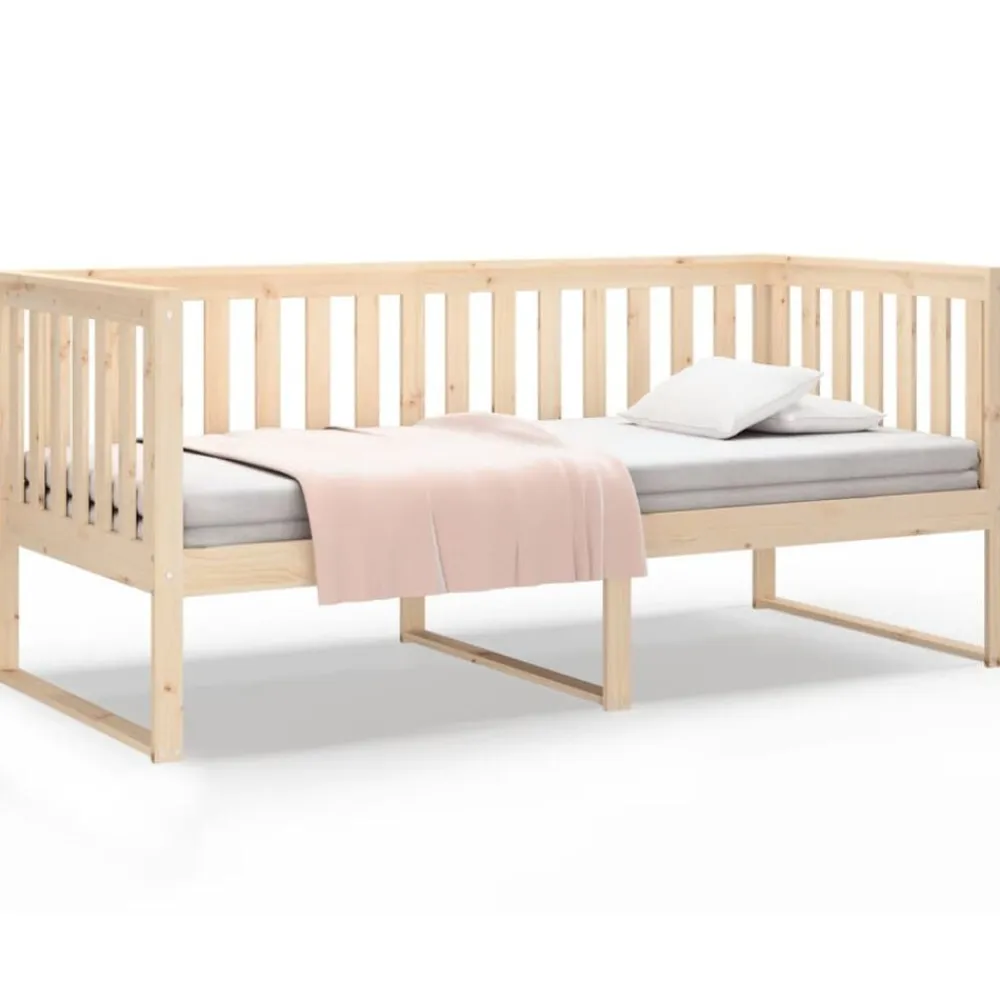 vidaXL Sofá cama sin colchón madera maciza de pino 90x200 cm Natural Best
