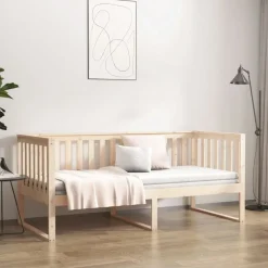 vidaXL Sofá cama sin colchón madera maciza de pino 90x200 cm Natural Best