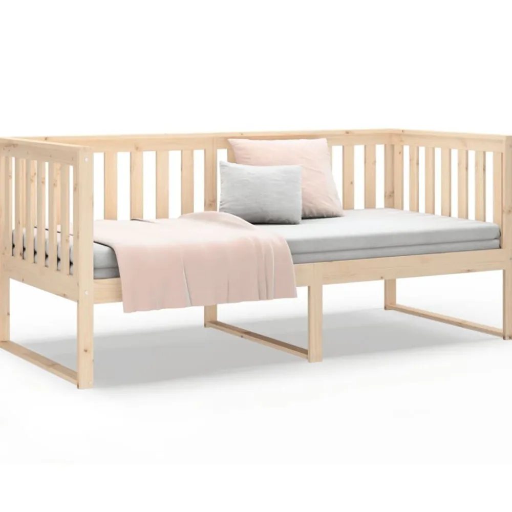 vidaXL Sofá cama sin colchón madera maciza de pino 90x200 cm Natural Best