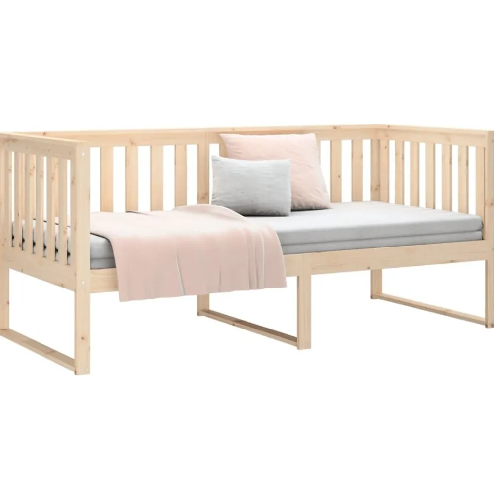 vidaXL Sofá cama sin colchón madera maciza de pino 90x200 cm Natural Best