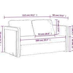 vidaXL Sofá cama suelo 2 en 1 cuero sintético rojo tinto 112x174x55 cm Rojo vino tinto Discount