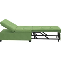 vidaXL Sofá cama 194 x 67 x 82 cm Terciopelo Verde claro Discount