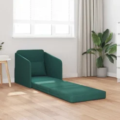 vidaXL Sofá cama 65 x 80 x 83 cm tela Verde oscuro Online