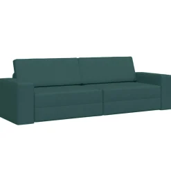 vidaXL Sofá cama 245 x 78 x 77 cm tela Verde oscuro Discount