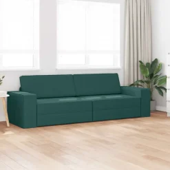 vidaXL Sofá cama 245 x 78 x 77 cm tela Verde oscuro Discount