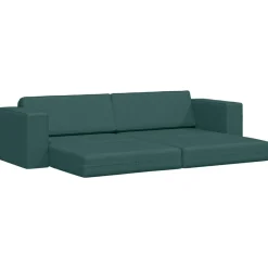 vidaXL Sofá cama 245 x 78 x 77 cm tela Verde oscuro Discount