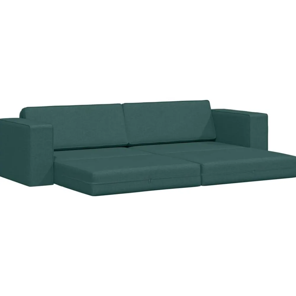 vidaXL Sofá cama 245 x 78 x 77 cm tela Verde oscuro Discount