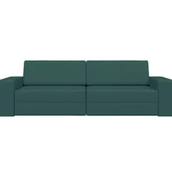vidaXL Sofá cama 245 x 78 x 77 cm tela Verde oscuro Discount