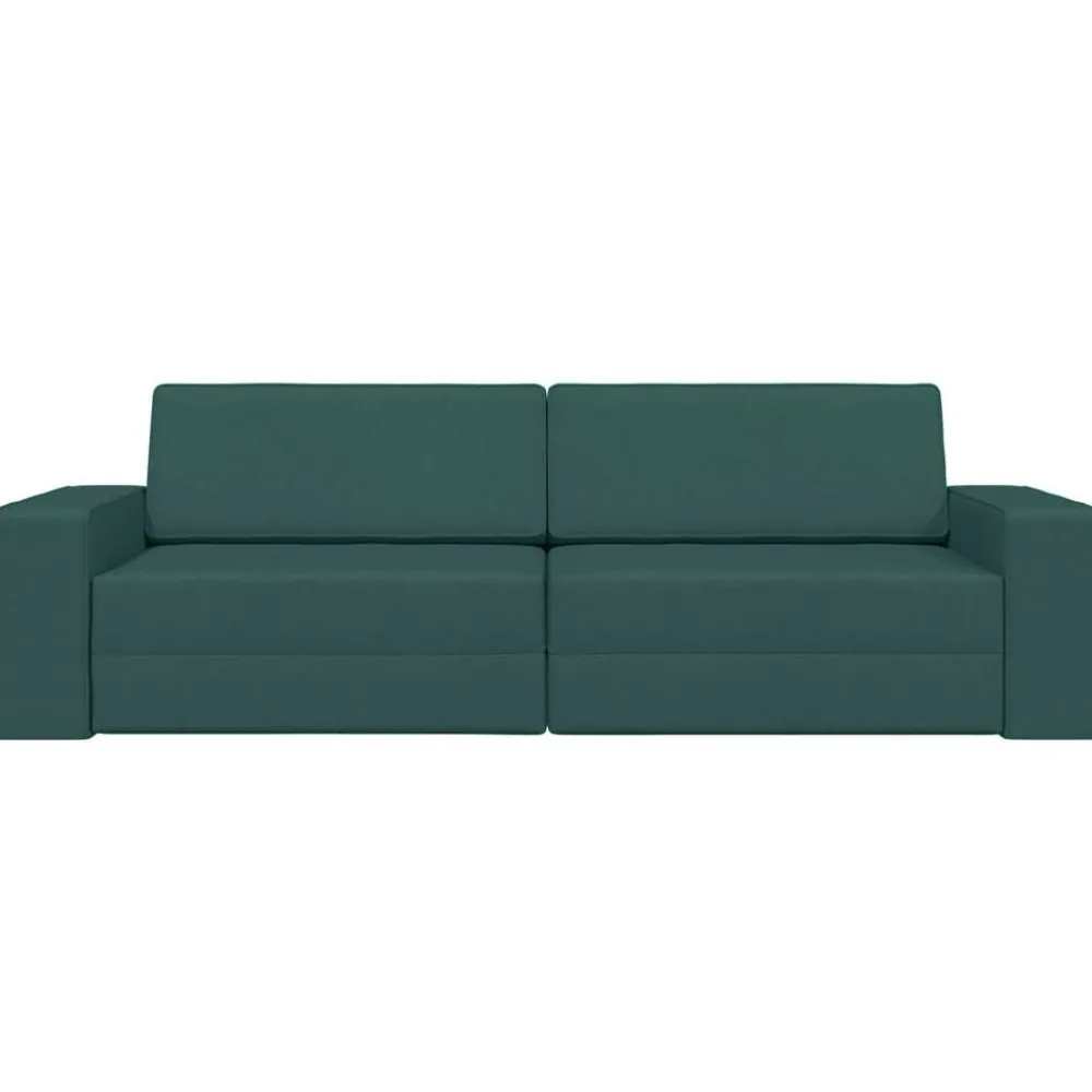 vidaXL Sofá cama 245 x 78 x 77 cm tela Verde oscuro Discount