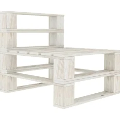 vidaXL Muebles De Jardín-Sofá central de palés para jardín madera