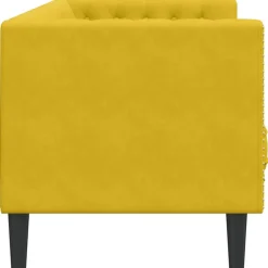 vidaXL Sofás-Sofá Chesterfield 3 plazas con cojines terciopelo