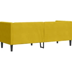 vidaXL Sofás-Sofá Chesterfield 3 plazas con cojines terciopelo