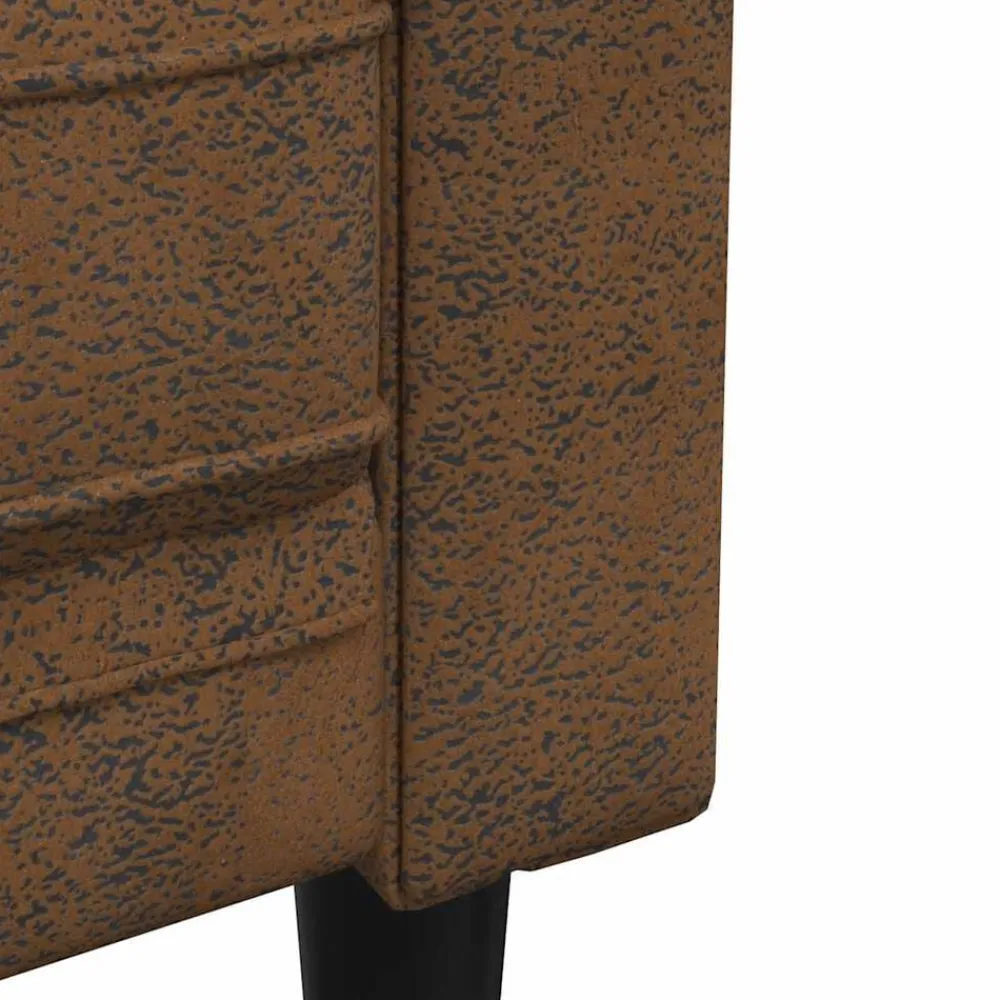vidaXL Sofás-Sofá chesterfield de 2 plazas tela marrón