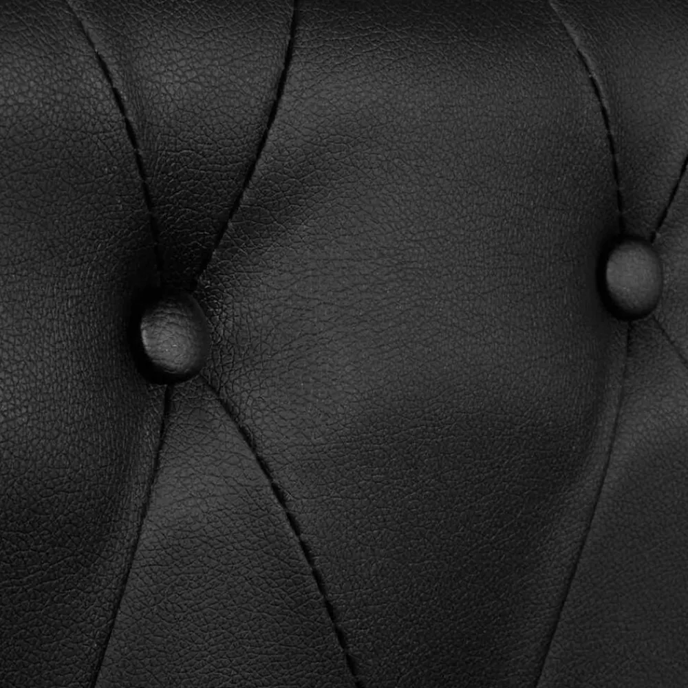 vidaXL Sofás-Sofá Chesterfield de 2 plazas cuero sintético