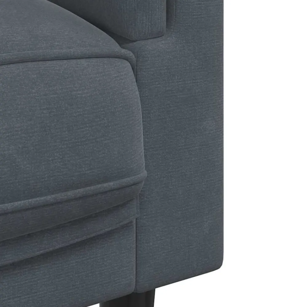 vidaXL Sofá con cojines 3 plazas terciopelo Gris oscuro