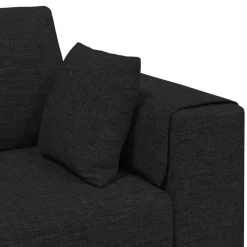 vidaXL Sofá con cojín 3 pcs tela Negro Best