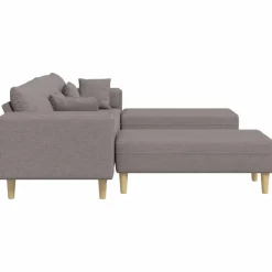 vidaXL Sofás-Sofá con cojín 3 pcs tela
