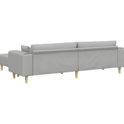 vidaXL Sofá con cojín 3 pcs tela Gris nube Discount