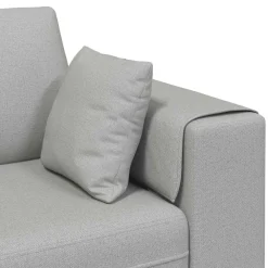 vidaXL Sofá con cojín 3 pcs tela Gris nube Discount