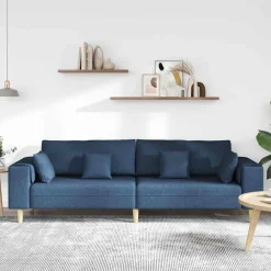 vidaXL Sofás-Sofá con cojín 250 x 77 x 76 cm tela