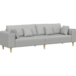 vidaXL Sofás-Sofá con cojín 250 x 77 x 76 cm tela