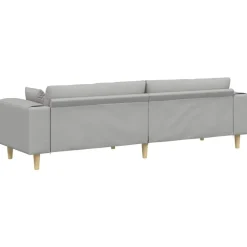 vidaXL Sofás-Sofá con cojín 250 x 77 x 76 cm tela