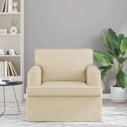 vidaXL Sofá 84 x 80 x 85 cm tela Crema New