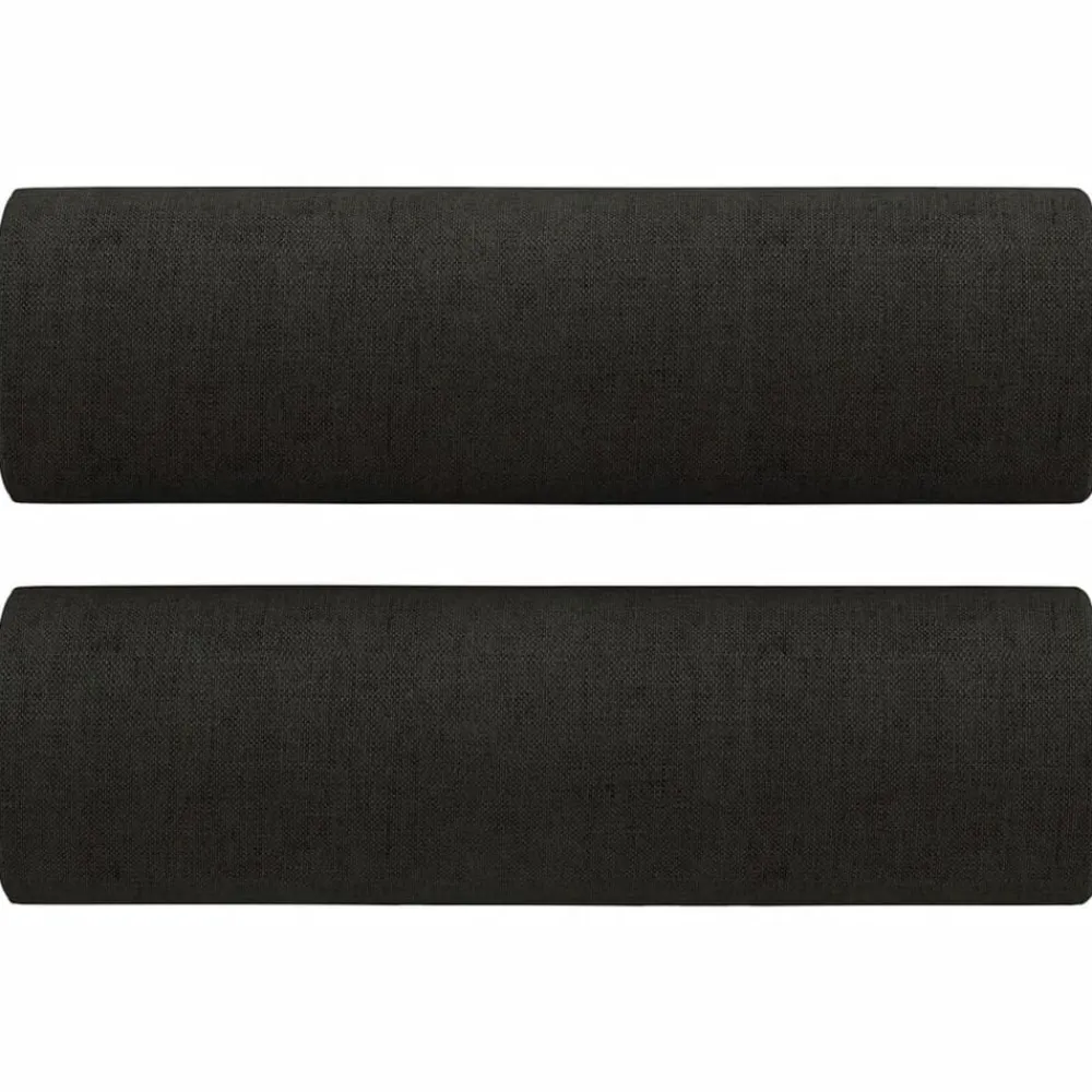 vidaXL Sofá de 2 plazas con cojines tela 120 cm Negro Outlet
