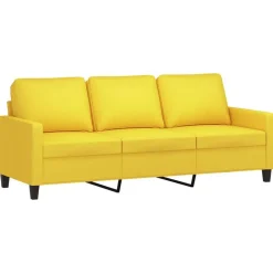 vidaXL Sofás-Sofá de 3 plazas con taburete de tela 180 cm